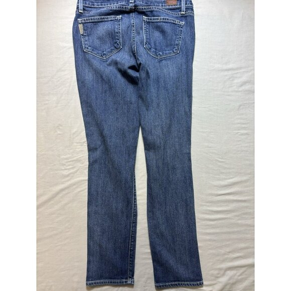 PAIGE | Women's Jeans Skyline Ankle Peg Size 27 Blue Low-Rise Straight 30x27 - Picture 6 of 9